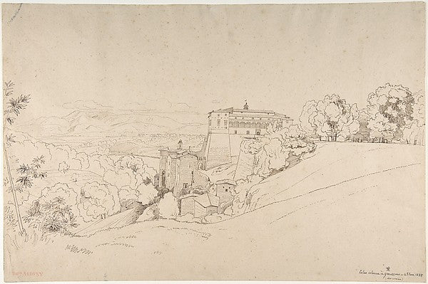 Castello Colonna at Genazzano Italy 1835-Claude-Félix-Théodor,16x12"(A3) Poster