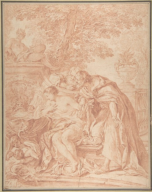Susanna and the Elders 18th cent-Laurent Cars, After Jean Fran, Poster Print Wall Art