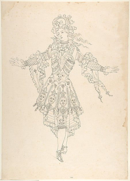 Male Actor in Ballet Costume n.d.-After Jean Berain, Poster Print Wall Art