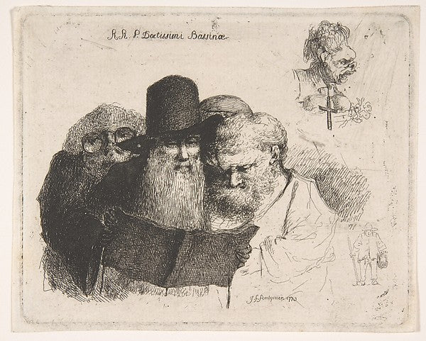 R.R.P. Doctissimi Bassinae 1773-Joseph François Foulquier ,16x12"(A3)Poster