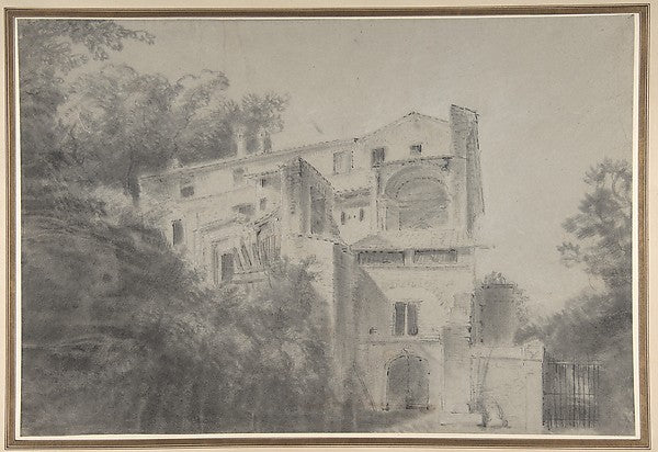 View of the Palazza Madama Rome mid-18th cent-Attributed to, Poster Print Wall Art