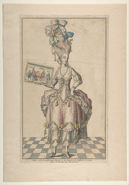 Robe à la Circassienne Garnie à la Chartres - la Coëffure de me, Poster Print Wall Art