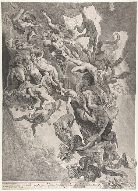 The Fall of the Damned 1642-Pieter Soutman,after Peter Paul R, Poster Print