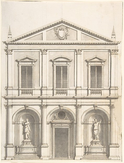 Design for a Church Façade 1732–1816-Giuseppe Jarmorini, Poster Print