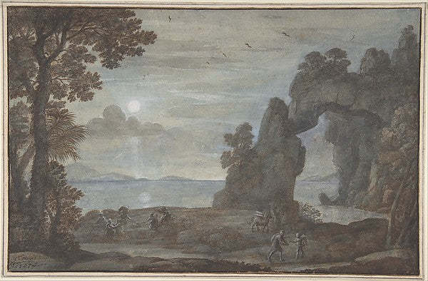 Coast View with Perseus and the Origin of Coral 1674-Claude Lo,16x12"(A3) Poster