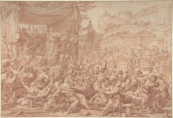 The Rape of the Sabine Women 1781-Charles Nicolas Cochin II, Poster Print Wall Art