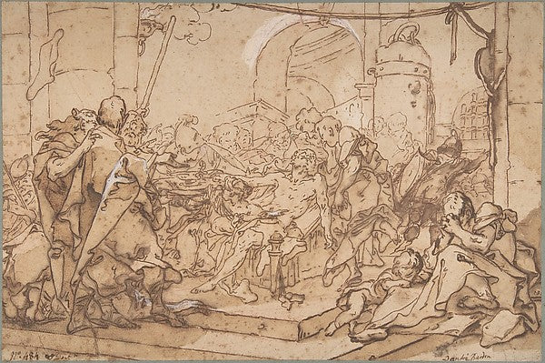 The Death of Socrates c1749-Michel François Dandré-Bardon,16x12"(A3)Poster