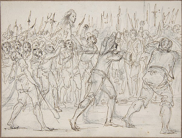 The Head of Jean Féraud a Deputy at the Convention Carried,16x12"(A3) Poster