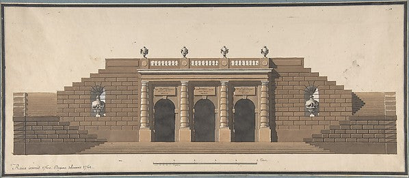 Architectural Design for a Rusticated Entrance 1760-Degana, Poster Print Wall Art