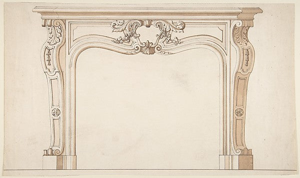 Drawing for a Chimney-piece c1850-Delorme, Poster Print Wall Art