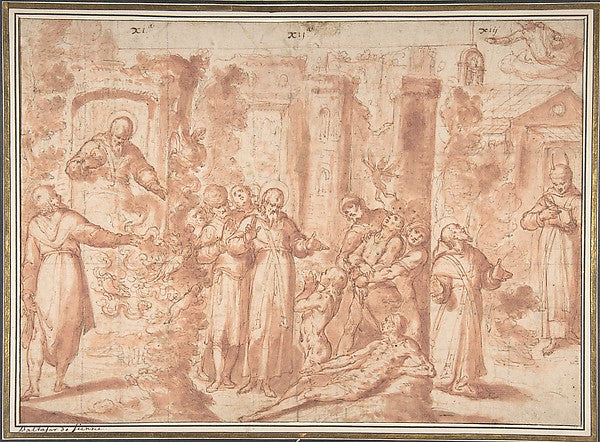 Scenes from the Life of Saint Anthony Abbot 1532–87-Giovanni B,16x12"(A3) Poster