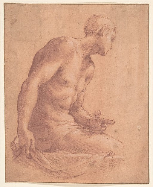 Seated Boy 1535–92-Girolamo Macchietti c1535–1592 Florence),16x12"(A3) Poster