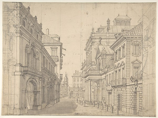 Perspective Design for a Stage Set of an Italian Cityscape 178, Poster Print