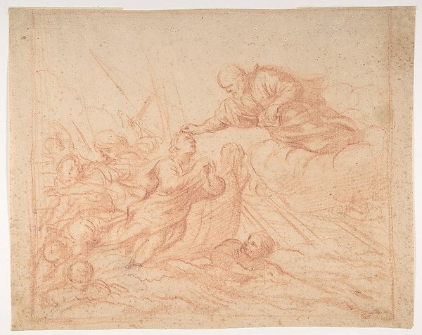 Christ Stilling the Tempest ? 1662–1728-attributed to Paolo De, Poster Print Wall Art