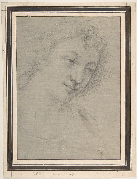 Figure of Young Man or Woman in Bust-length in Three-Quarter,16x12"(A3) Poster