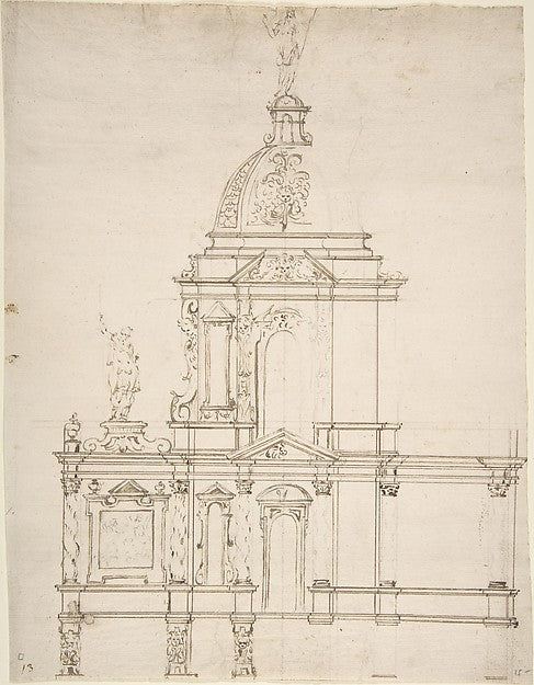 Design for Altar Tabernacle 17th cent-Anonymous,French,17th, Poster Print Wall Art