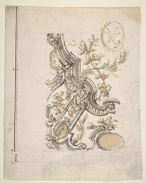 Ornamental Design 18th cent-Workshop of Leonardo Marini, Poster Print Wall Art