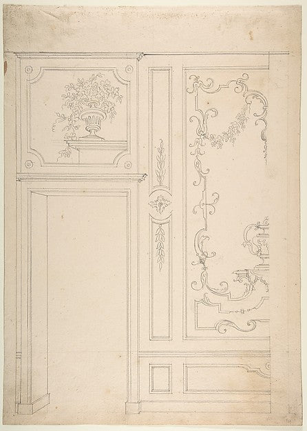 Wall Design 18th cent-Workshop of Leonardo Marini, Poster Print Wall Art