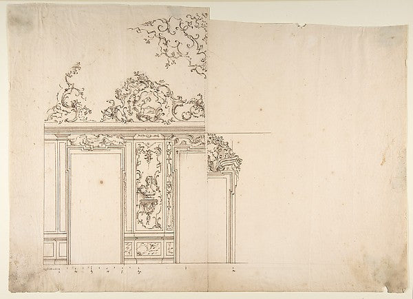 Design for Door 18th cent-Workshop of Leonardo Marini, Poster Print Wall Art