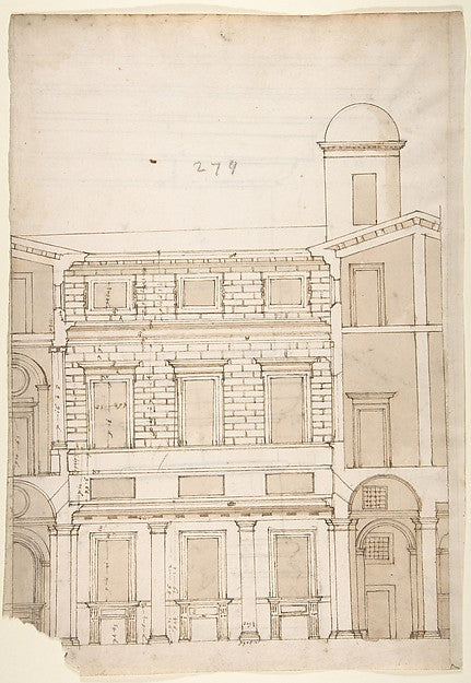 Palazzo Massimo alle Colonne cortile section Palazzo Massim, Poster Print Wall Art