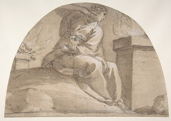 Seated Allegorical Female Figure 1573–1626-Morazzone , Poster Print Wall Art