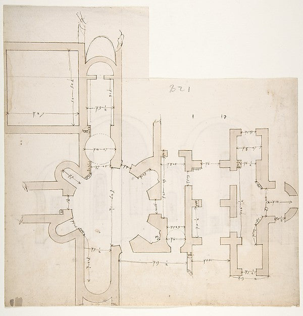 S. Giovanni Laterano Centocelle plan S. Giovanni Laterano , Poster Print