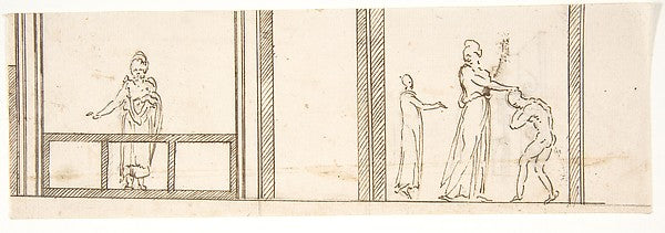 Unidentified building ceiling or wall painted frieze or deco, Poster Print