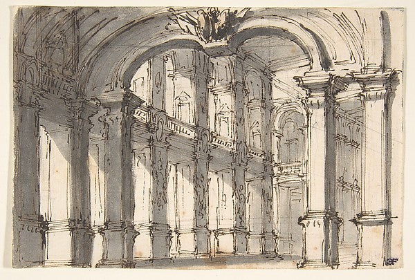Design for Stage Set 1698–1765-Giovanni Battista Natali III, Poster Print
