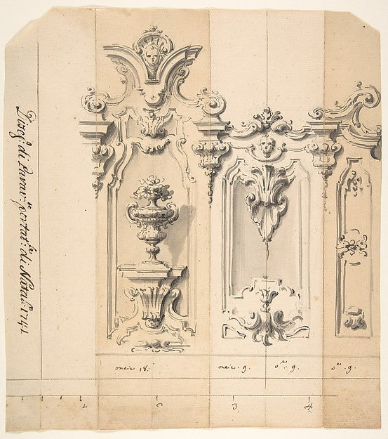 Design for a Portable Screen 1698–1765-Giovanni Battista Natal,16x12"(A3) Poster