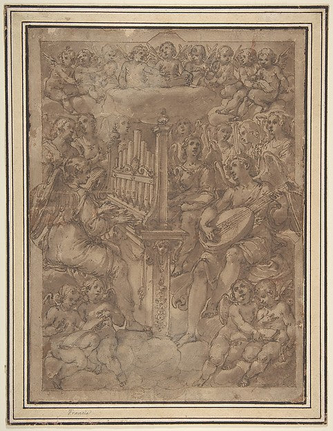 Group of Angel Musicians 1551–1629-Avanzino Nucci 1551–1629 R, Poster Print Wall Art