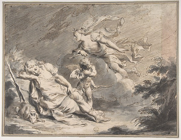 Diana Visiting the Sleeping Endymion 1729–1804-Pietro Antonio,16x12"(A3) Poster