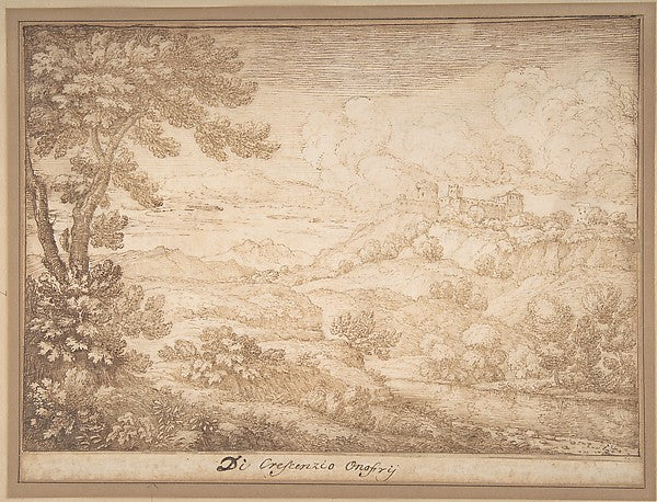 Landscape with a Castle on a Hill 1632–1712-Crescenzio Onofri, Poster Print Wall Art