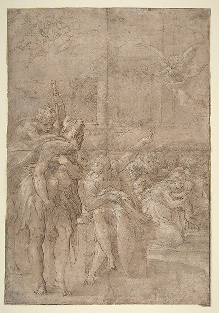 The Adoration of the Shepherds 1524–27-Parmigianino ,16x12"(A3) Poster