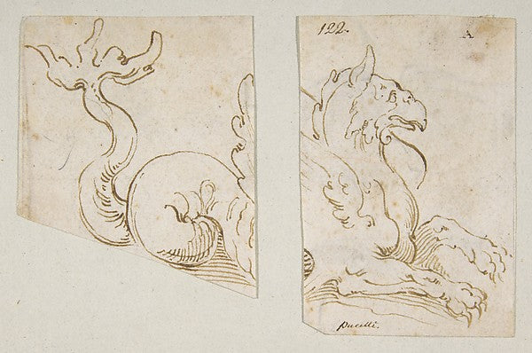 Sea Monster 1548–1612-Ascribed to Bernardino Poccetti, Poster Print Wall Art