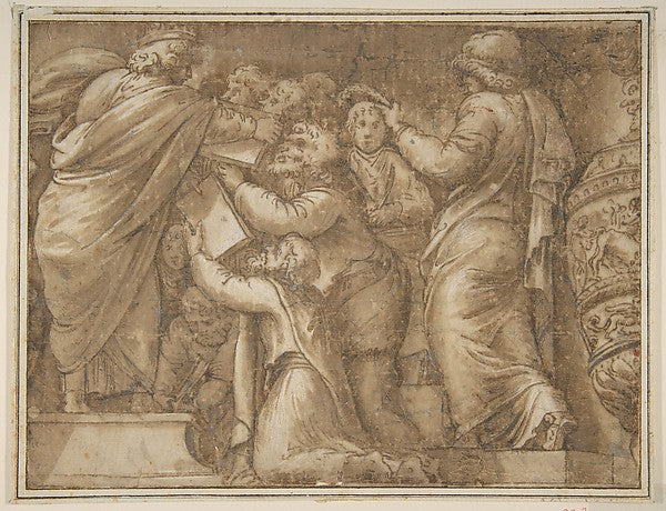 Historical Scene 1499–1543-After Polidoro da Caravaggio,16x12"(A3) Poster