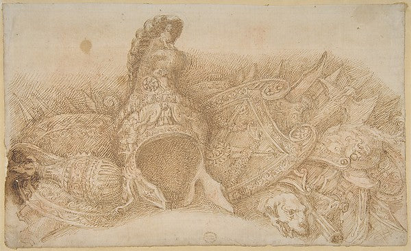Frieze of Trophies n.d.-After Polidoro da Caravaggio, Poster Print Wall Art