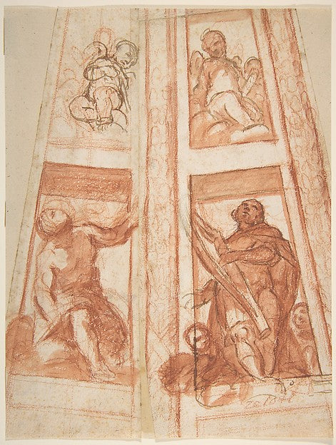 Design for the Decoration of a Cupola with a Prophet King Dav, Poster Print