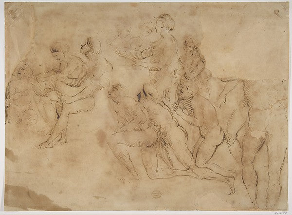 Figure studies 16th cent-After Raphael ,16x12"(A3) Poster