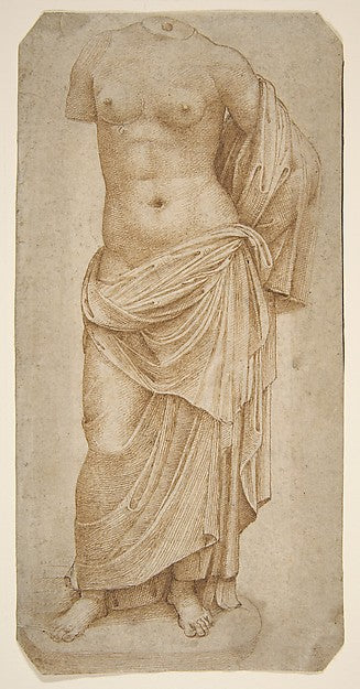 Study of an Antique Statue n.d.-Marcantonio Raimondi c1480–be, Poster Print
