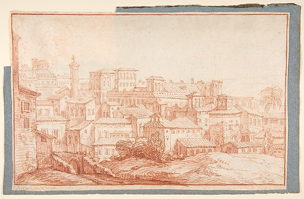 View of Rome 1724-François Le Moyne, Poster Print Wall Art