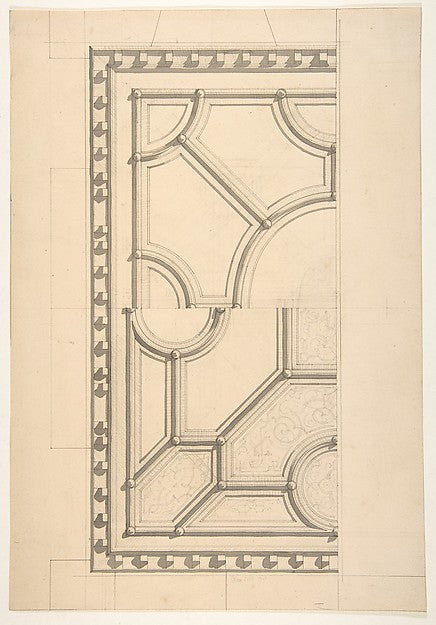 Two designs for a ceiling second half 19th cent-Jules-Edmond-C, Poster Print Wall Art