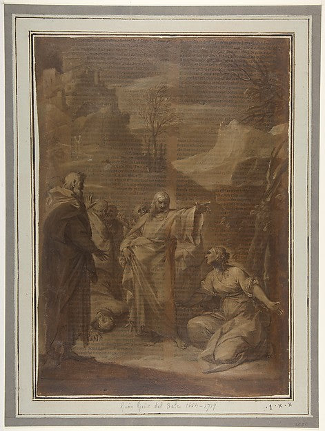 Christ and the Canaanite Woman 1654–1719-Giovan Gioseffo dal S, Poster Print Wall Art