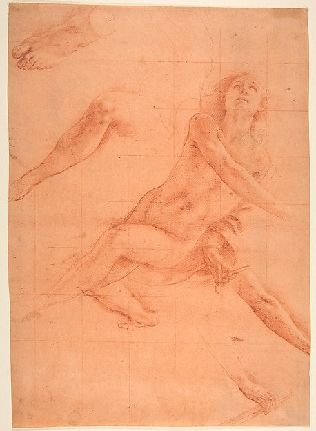 Studies for an Angel in Glory 1575–1633-Antonio d'Enrico Tanzi, Poster Print Wall Art