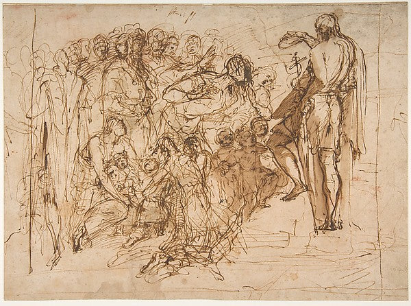 Saint John the Baptist Baptizing the Multitude 1554–56-Pellegr, Poster Print Wall Art
