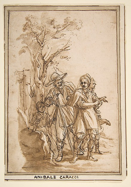 Travelers on a Road 1577–1668-Alessandro Tiarini, Poster Print Wall Art
