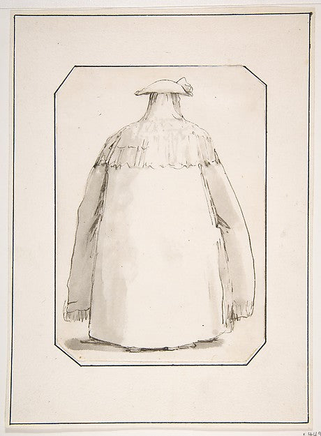 Giovanni Battista Tiepolo:Caricature of a Fat Person Wearing-16x12"(A3) Poster