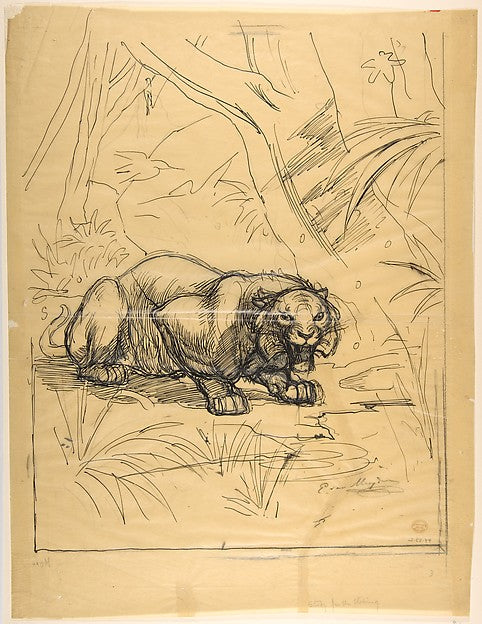 Crouching Tiger n.d.-Evert Louis van Muyden, Poster Print Wall Art