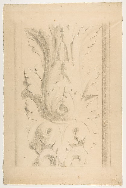 Architectural Motif: Double Acanthus Fleuron c1875-Georges Se,16x12"(A3)Poster