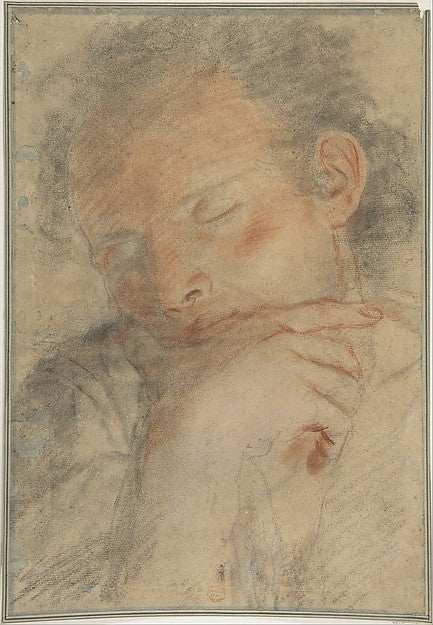 Head of a Man with Closed Eyes 1563–1610-attributed to Frances, Poster Print Wall Art