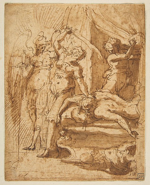Judith Decapitating Holofernes 1511–74-Giorgio Vasari , Poster Print Wall Art